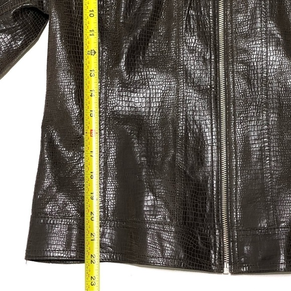 VINTAGE I.E. Woman 100% Leather Brown Jacket Size L - Picture 14 of 15